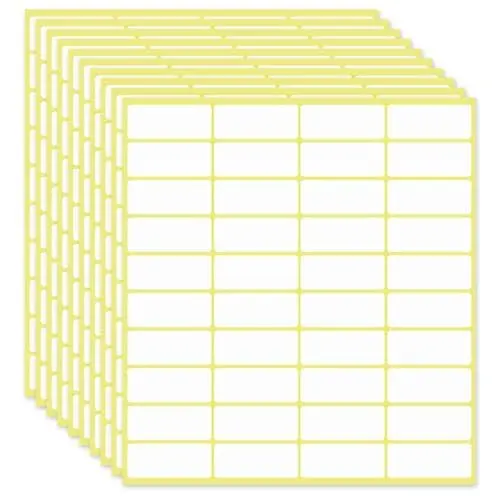 Produktbild: Klebeetiketten zum Beschriften 1200 Stk 38x19mm Etiketten Selbstklebend Weiße Beschriftung Aufkleber zum Beschriften für Büro Küche