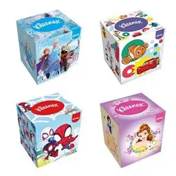 Produktbild: Kleenex Disney Taschentücher-Boxen, verschiedene Designs, 3-lagig, 12 Würfel-Boxen à 48 Tücher