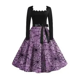 Produktbild: Kleid Damen Halloween Helloween Kleid Kostume Halloween Damen Kostüm Halloween Frauen Halloween Kostüme Frauen Festkleider Für Damen Halloween Outfit Halloween Dress Women Halloween+Kostüm+Damen A1076