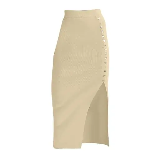 Produktbild: Kleid Hochzeitsgast Sexy schlanker, unregelmäßiger Rock, europäischer und amerikanischer Modetrend, Schubladen-Halbkörperrock Midi Kleid Hochzeitsgast (Yellow, S)