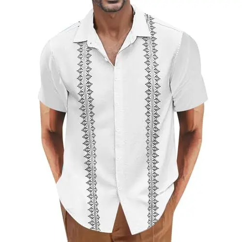 Produktbild: Kleider Angebot Sale Flanellhemd Herren 3XL Oberhemden Herren Kurzarm Anti Schweiß Shirt Herren Weißes Leinenhemd Herren Hemd Comfort Fit Herren Meine Bestellung