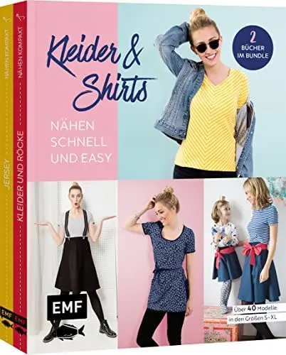 Produktbild: Kleider und Shirts – Nähen schnell und easy: 2 Bücher im Bundle: Über 40 Modelle in den Größen S–XL mit 4 Schnittmusterbogen