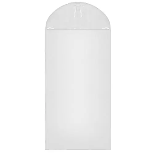 Produktbild: Kleiderhüllen mit Reißverschluss Lang, Atmungsaktiver Kleidersäcke mit Transparentem Fenster, Anzugtasche Staubdicht, Mottenschutz Anzugsack, Anzug Schutzhülle, Clothes Dust Cover (Grau, L)