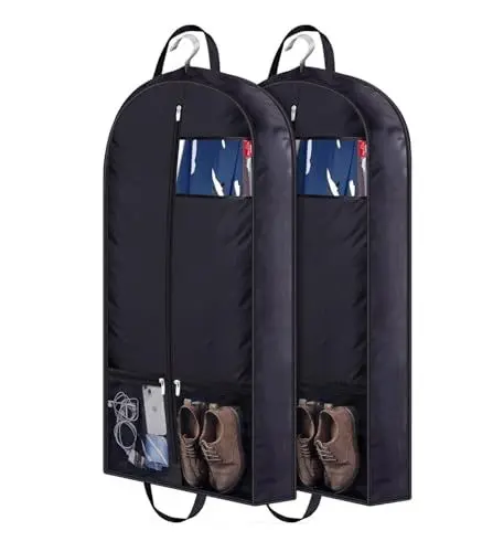 Produktbild: Kleidersack Kleidersäcke Anzugtasche 2 Stück Kleidersäcke Mit 12,7 Cm Seitenfalten, Anzugtasche, Schrankaufbewahrung, Anzughülle, Hängende Kleidertasche Für Mäntel, Jacken, Hemden Kleiderhülle Anzugsa
