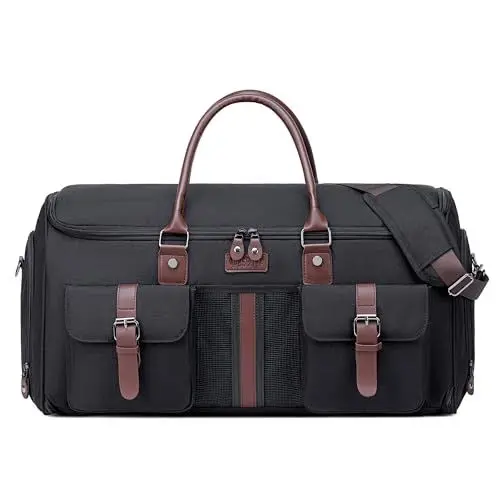 Produktbild: Kleidersack Reisetaschen für Anzüge, Vessgra Anzugtasche, Umwandelbarer Garment Duffel Bag für Männer und Frauen, 2 in 1 Kleidersack Tasche Hängetasche für Anzug mit Schuhtasche (Schwarz)