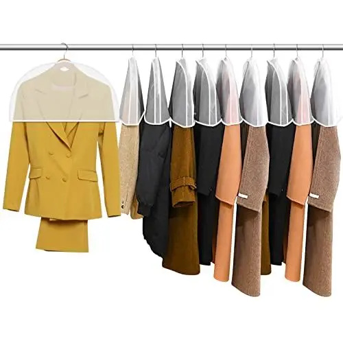 Produktbild: Kleidersäcke, Transparenter Staubschutz, 10 Weiße Schultercover Schulterabdeckung Schulter Schutzhüllen Kleiderglocke,Anzughüllen für Blazer, Hemden, Schulterpolster Schutzhüllen