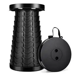 Produktbild: Klein Klapphocker Höhenverstellbar für Camping - Tragbarer Falthocker Outdoor Angeln BBQ Drinnen Küche - Teleskophocker Belastbar 180 kg