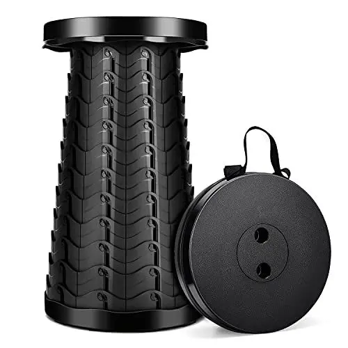 Produktbild: Klein Klapphocker Höhenverstellbar für Camping - Tragbarer Falthocker Outdoor Angeln BBQ Drinnen Küche - Teleskophocker Belastbar 180 kg