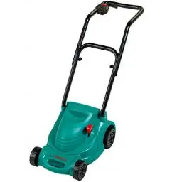 Produktbild: Theo Klein 2702 Bosch Rotak Rasenmäher | Mit Knattergeräusch beim Fahren | Maße: 66 cm x 25 cm x 49 cm | Spielzeug für Kinder ab 18 Monaten