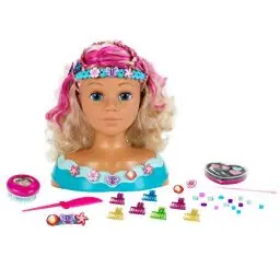 Produktbild: Theo Klein 5398 Schmink- und Frisierkopf 'Mariella' | Mit Haarschmuck, Kosmetik u.v.m. | Maße: 23,5 cm x 13 cm x 27 cm | Spielzeug für Kinder ab 3 Jahren