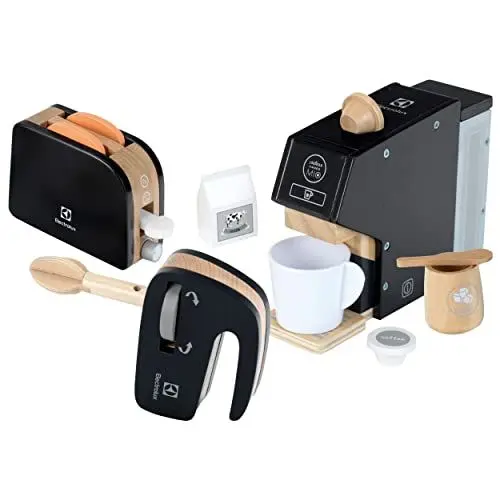 Produktbild: Theo Klein 7404 Electrolux Küchen-Set, Holz | Hochwertiges Kinder-Küchsenset bestehend aus Kaffeemaschine, Mixer und Toaster | Zubehör für Spiel-Küchen | Spielzeug für Kinder ab 3 Jahren