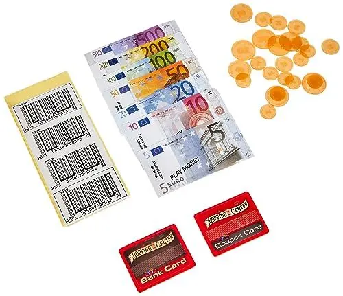 Produktbild: Theo Klein 9316 Zubehörset für Scannerkassen I inkl. Spielgeld, Bankkarte und EAN-Codes I Spielzeug für Kinder ab 3 Jahren