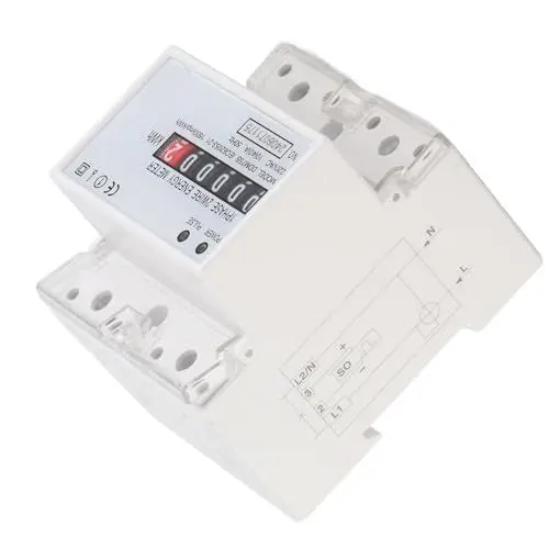 Produktbild: Kleine Größe, Geringes Gewicht, Gute Zuverlässigkeit, Einfache Installation, Elektronischer KWh-Zähler, DIN-Schienen-Energiezähler, Einphasiger 4P-LED-Stromverbrauch, Wattmeter,