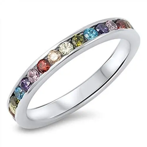 Produktbild: Kleine Schätze Damen-Ring/Verlobungsring - 925 Sterling Silber Zirkonia Ewigkeit Ring