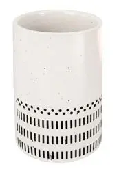 Produktbild: Kleine Wolke Zahnputzbecher Alva, Accessoires, Farbe Schwarz Weiss, Material: Steinzeug
