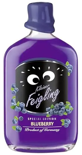 Produktbild: Kleiner Feigling Special Edition Blueberry (500 ml) – Feinster Vodka – Fruchtige Blaubeere – Der kultige Party Schnaps für jede Feier – Frech, fruchtiger Shot – 15 % Vol.