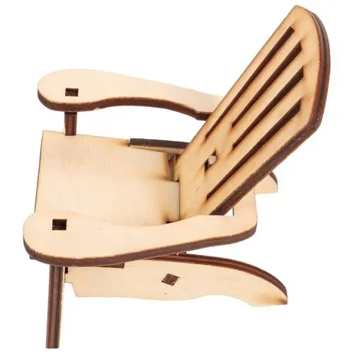 Produktbild: Kleiner Holzstuhl kinderstuhl Chair Bastelmodellstuhl Handgefertigt Dekoratives Accessoire Mini-Strandkorb Mini-Stuhl-Spielzeug Puppenhausstuhl Modell kleine Holzstühle Alasum