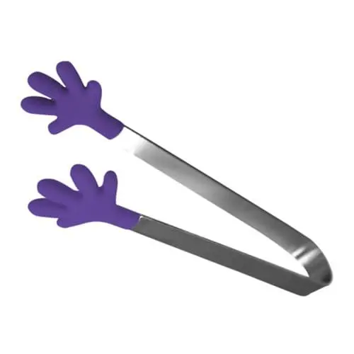 Produktbild: Kleiner Palm-Eisclip Fingerstäbchen Snack-Stäbchen Salatzange Eiszange eiswürfelzange küchenzange Eis machen Essenszange Keks Zuckerwürfel Zange Kind Grillzange Kieselgel Violett