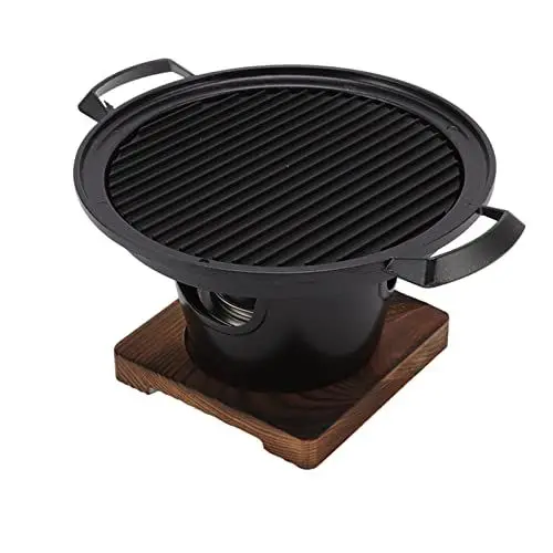 Produktbild: Kleiner Tischgrill Mini-BBQ-Grill Verhindert das Anhaften Einfache Reinigung Koreanischer Familiengrillofen Tragbarer Rauchfreier Tisch-Holzkohlegrill Grillgrill für eine Person für Den Innenbereich