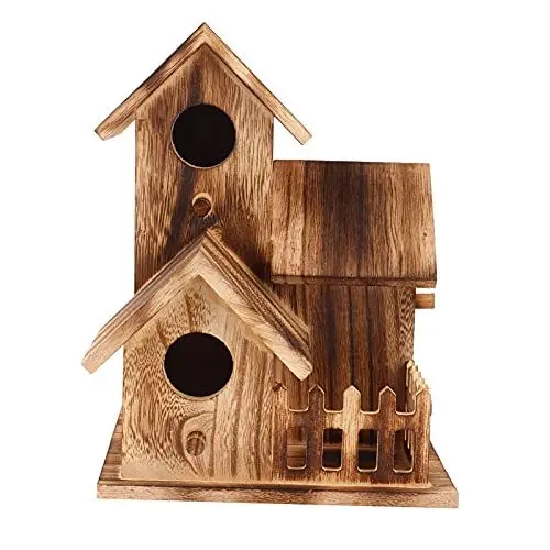 Produktbild: Kleines Vogelhaus aus Holz für den Außenbereich, Garten, Vogelnistkasten, Vogelhaus, Heimtierbedarf, Dekoration