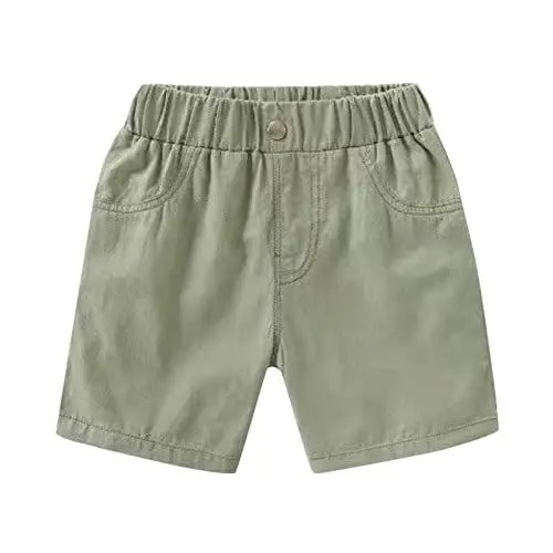 Produktbild: Kleinkind Kinder Pull On Soild Sports Jogger Workout Cargo Freizeithosen Shorts Baby Hose Junge 80 (Green, 12-18 Months)