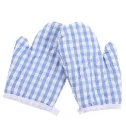 Produktbild: DOITOOL Kinder Die Handschuhe Kochen Kinderofenhandschuhe Hitzebest?ndige Mikrowelle Mitts Kinderofenhandschuhe Backhandschuhe zum Kochen Kinder Kochen Utensilien Kinder Kochen Schnitte (hellblau)