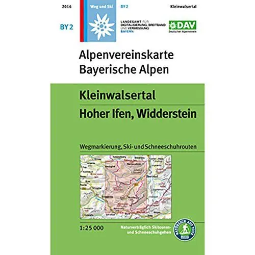 Produktbild: Kleinwalsertal, Hoher Ifen, Widderstein: Wegmarkierungen und Skirouten - Topographische Karte 1:25.000: Wegmarkierung und Skirouten. Naturverträglich ... und Schneeschuhgehen (Alpenvereinskarten)