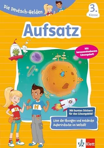 Produktbild: Klett Die Deutsch-Helden Aufsatz 3. Klasse: Grundschule mit Stickern