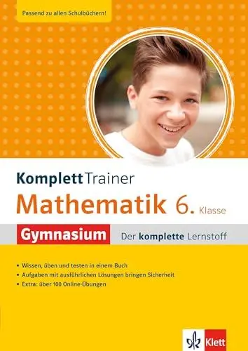Produktbild: Klett KomplettTrainer Mathematik 6. Klasse Gymnasium: Der komplette Lernstoff mit über 100 Online Mathe Übungen