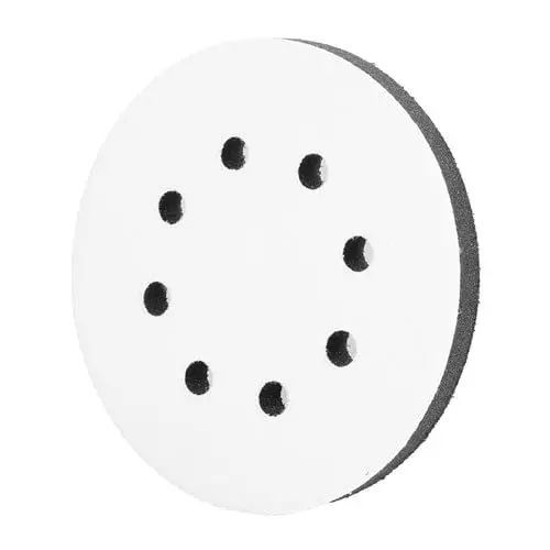 Produktbild: Klett Polierpads 125mm, Schaumstoff Polierschwamm Polier Softauflage Schleifkissen Polieraufsatz für Exzenterschleifer Schleifscheiben, für Schleifen von Rundungen (5 Zoll 8 Löcher)