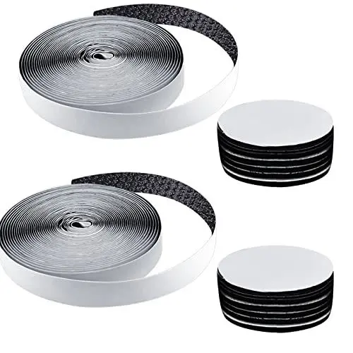 Produktbild: Klettband Selbstklebend, 8M Klettverschluss Selbstklebend Extra Stark 20mm, Klettband Beidseitig mit Klettpunkte Selbstklebend