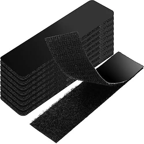 Produktbild: Klettband Selbstklebend Extra Stark 10 Stück Doppelseitiges Klettverschluss Selbstklebend 25mm Breit Selbstklebendes Klebepad Flauschband und Hakenband Schwarz Velcro Tape
