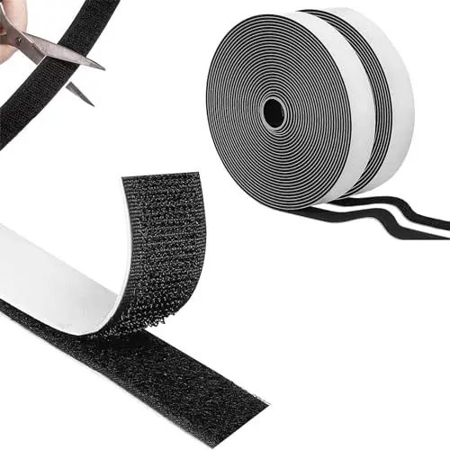 Produktbild: Klettband Selbstklebend Extra Stark, 8Mx20mm Doppelseitig Klettband Mit Klettverschluss Breit Selbstklebendes Klebepad Flauschband Und Hakenband Für Fliegengitter, Couch-Kissen,DIY