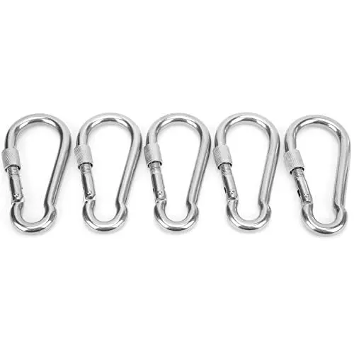 Produktbild: Kletterkarabiner Karabinerhaken, Federkarabinerhaken, 250 Kg Tragfähigkeit, Verriegelbare Kletterkarabiner, Robuster Karabinerhaken für Camping, Zum Wandern, Zum Angeln,