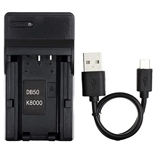 Produktbild: KLIC-8000 USB Ladegerät für Kodak EasyShare Z1012 is, Z1015 is, Z1085 is, Z1485 is, Z612, Z712 is, Z812 is Zoom, Z8612 is, Z885, Zx1 Kamera und Mehr