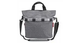 Produktbild: KLICKfix 0309TS Unisex-Adult Bikebasket Oval S (Lenker Adapter) Reisenthel Korb, Twist Silver