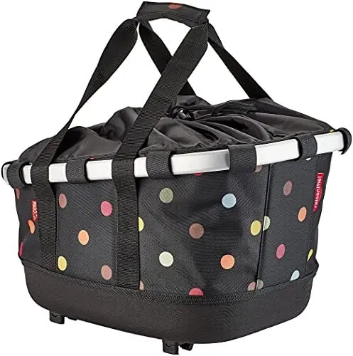 Produktbild: KlickFix Unisex – Erwachsene Bikebasket Gt Fahrradkorb, dots, Maße: 33 x 27 x 42 cm