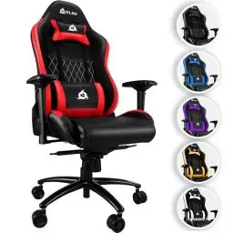 Produktbild: KLIM Esports Gaming Stuhl + Mit Lenden- und Nackenstütze + Verstellbar Gaming Sessel + Ergonomisch PC Stuhl + Kunstleder und Premium-Materialien + Roter Gamer Stuhl Gaming Chair