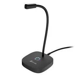 Produktbild: KLIM Lingo - USB-Desktop-Mikrofon für PC und Mac - Mit Stummschalttaste - Kompatibel mit jedem Computer - Professionelles Desktop-Mikrofon - High Definition Audio - NEU