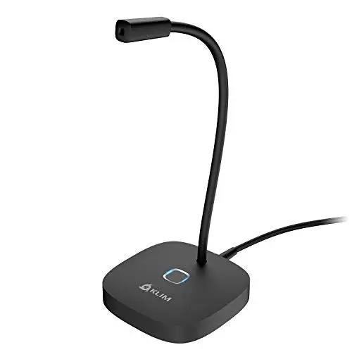 Produktbild: KLIM Lingo - USB-Desktop-Mikrofon für PC und Mac - Mit Stummschalttaste - Kompatibel mit jedem Computer - Professionelles Desktop-Mikrofon - High Definition Audio - NEU