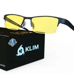 Produktbild: KLIM Optics - Blaulichtfilter Brille - NEU 2024 - Hoher Schutz - Gaming Brille für PC, Handy und Fernseher - Anti-Müdigkeit, Anti-Blaulicht, UV-Schutz