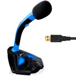 Produktbild: KLIM Voice Desktop USB Mikrofonstand für Laptop Computer - Gaming Mic - Mikrofon PC PS4 Rot/Blau/Grün ( Neue 2022 Version )