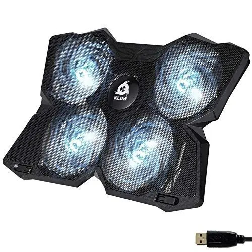 Produktbild: KLIM Wind Laptop Kühler - Mehr als 500 000 verkaufte Einheiten - NEU - Cooling Pad - USB Powered - Stabil und leise - 4 Lüfter - Laptop Cooler Für PC, Mac, Xbox, PS4-15-17 Zoll - Weiß