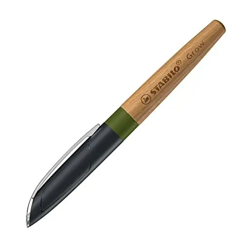 Produktbild: STABILO - Klimaneutraler Füller - Grow in moosgrün/Eiche - Einzelstift - inklusive Patrone