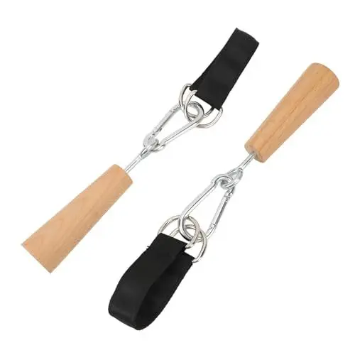 Produktbild: Klimmzuggriffe aus Holz, Handgriffe, Krafttrainer, Trainingsgerät, Klimmzug-Fitness-Zubehör, Klettergriffe für Bouldern, Kettlebells, Training