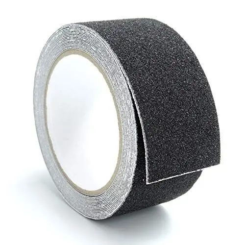 Produktbild: KLK Anti-Rutsch Band | Rutschfestes Klebeband für Treppen, Stufen, den Innen-/ Außenbereich und Fahrzeuge (5 x 500 cm, Schwarz)