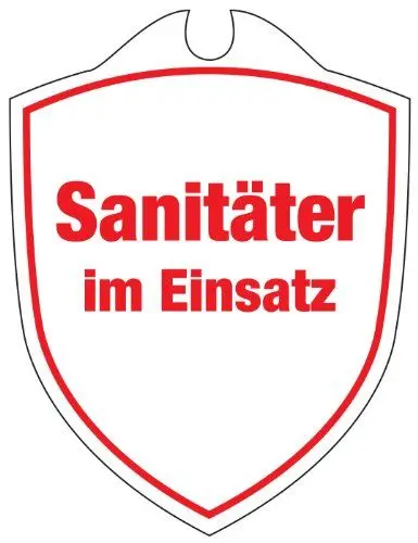 Produktbild: KLK Erwachsene Sanitäter im Einsatz Autoschild, Rot, One Size