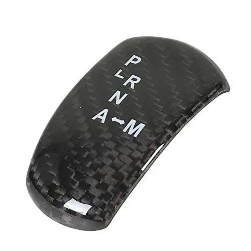 Produktbild: Abdeckung des Schalthebelknaufs, Premium-Hartkohlefaser, Auto-Schaltknaufabdeckung, Verkleidung, Schaltknöpfe, Schaltgriffhebel, automatischer Ersatz für GTR R35 2008–2015, Schwarz