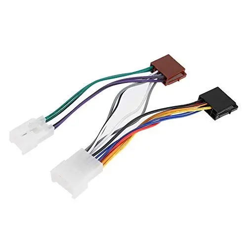 Produktbild: KLLJRFW Car o Line Plug Connector Radio-Kabelbaum für Auto-Stereo-Verbindungsleitung Innenraum ISO-Kabelbaum Radio-Kabelbaum kompatibel mit