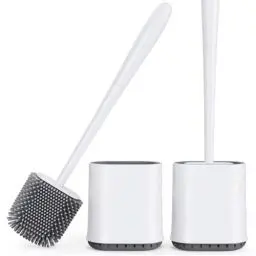 Produktbild: Klobürste,Toilettenbürste,WC Bürste,Klobürste Silikon mit Silikonborsten, mit Behälter Halter für Badezimmer mit Schnell Trocknendem Haltersatz, Klobürstenhalter